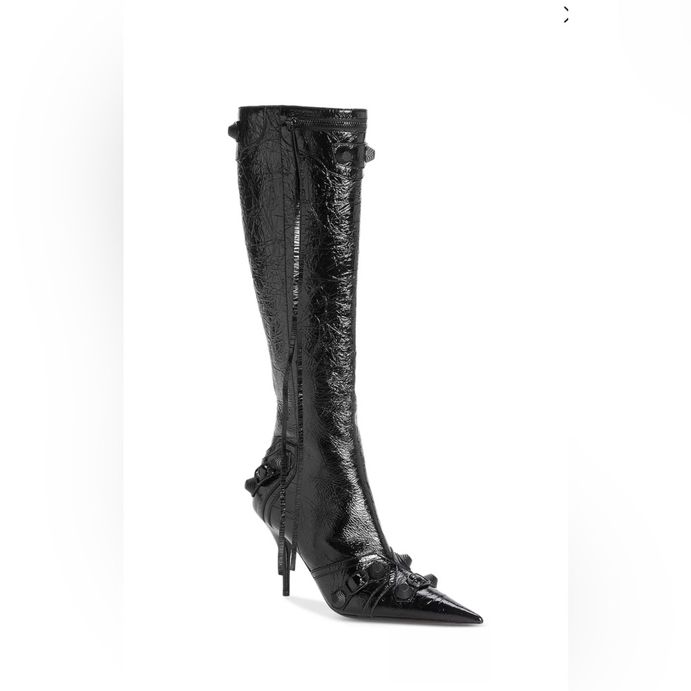 Balenciaga Women's Cagole Black High Heel Boots